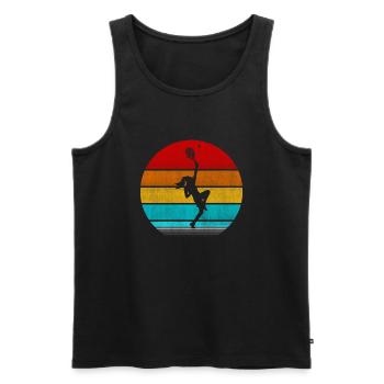 tennis - Men's Premium Organic Tank Top - black - Front - Michal (187cm)