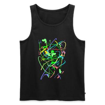 Mystical circles - Men's Premium Organic Tank Top - black - Front - Michal (187cm)