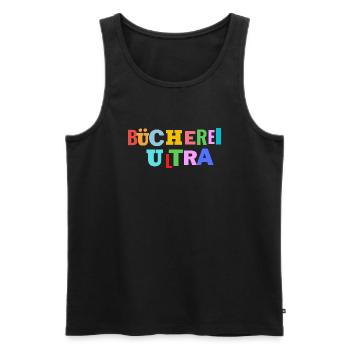 Bücherei Fan Ultra - Männer Premium Bio Tank Top - Schwarz - Vorne - Michal (187cm)