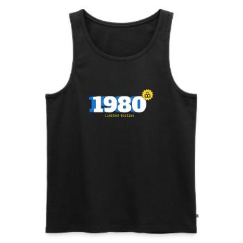 Retro 1980 Limited Edition - Männer Premium Bio Tank Top - Schwarz - Vorne - Michal (187cm)