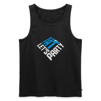 im fat lets party - Männer Premium Bio Tank Top - Schwarz - Vorne - AI Model Male 178 light (178cm)