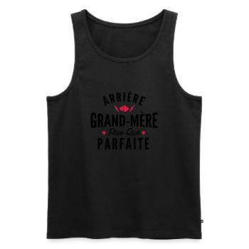 arrière grand-mère parfaite / humour mamie - Débardeur bio Premium Homme - noir - Devant - Michal (187cm)