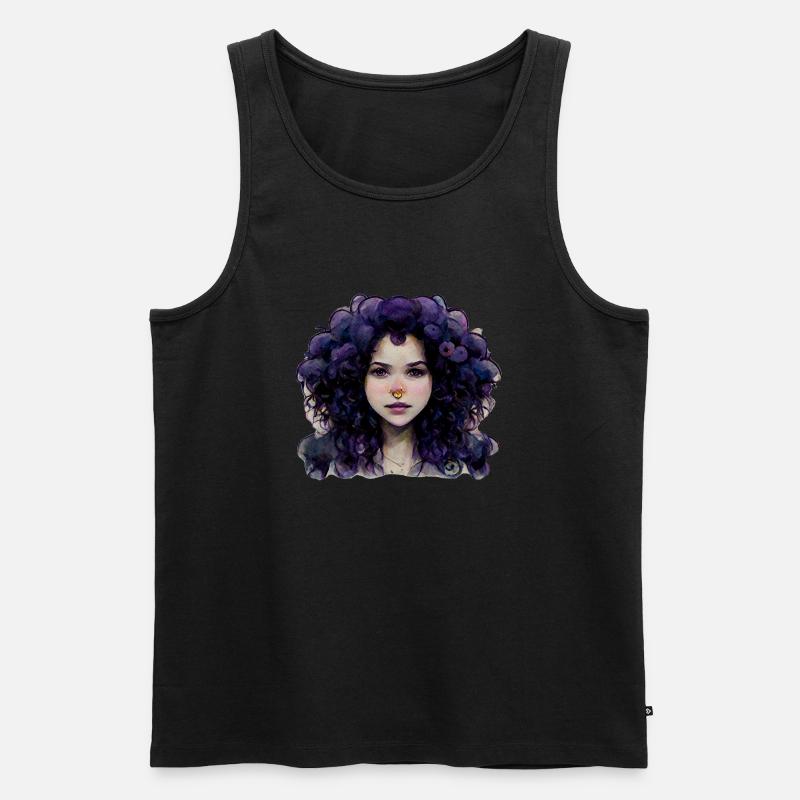 Violett - Männer Premium Bio Tank Top - Schwarz
