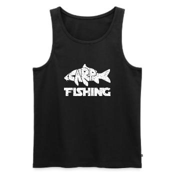 Carp Fishing - Karpfen Angeln - Männer Premium Bio Tank Top - Schwarz - Vorne - Michal (187cm)