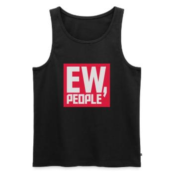 ew people citation drôle - Débardeur bio Premium Homme - noir - Devant - Michal (187cm)