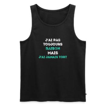 Always right - Special Edition - Modern design - Men's Premium Organic Tank Top - black - Front - AI Model Male 178 light (178cm)