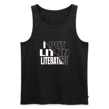 école cool cadeau d’anniversaire idée comptable comptable - Débardeur bio Premium Homme - noir - Devant - Michal (187cm)