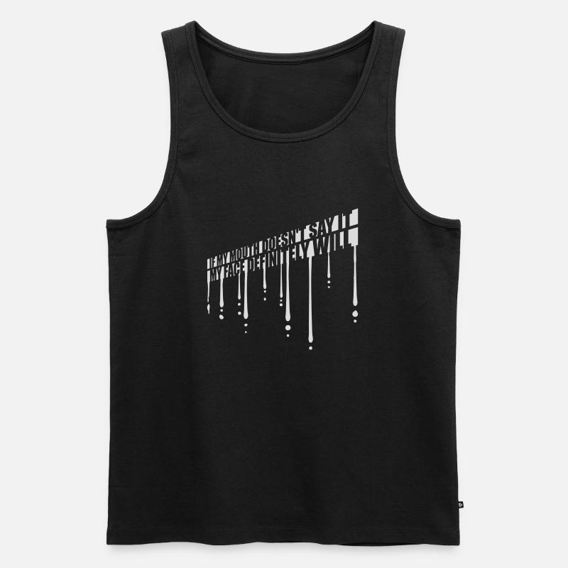 my face definitely will - Männer Premium Bio Tank Top - Schwarz