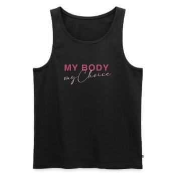 My Body - My Choice - Men's Premium Organic Tank Top - black - Front - Michal (187cm)