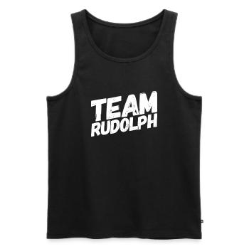 TEAM RUDOLPH Christmas Merry X-Mas : ) - Men's Premium Organic Tank Top - black - Front - AI Model Male 178 light (178cm)