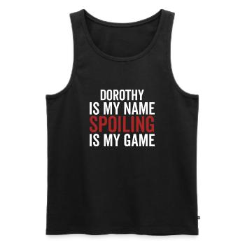 Dorothy ist mein Name Verderben ist mein Spiel - Männer Premium Bio Tank Top - Schwarz - Vorne - AI Model Male 178 light (178cm)