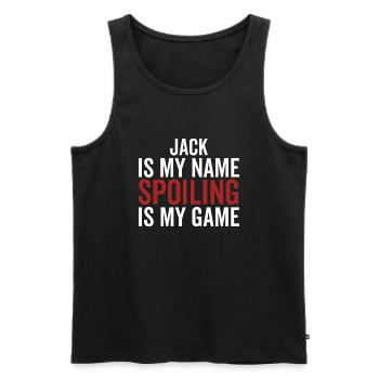 Jack is My Name Spoiling is My Game - Men's Premium Organic Tank Top - black - Front - AI Model Male 178 light (178cm)