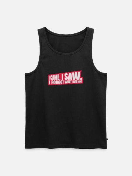 I came saw forget - Men's Premium Organic Tank Top - black