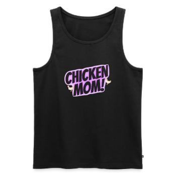 chicken mom - Männer Premium Bio Tank Top - Schwarz - Vorne - Michal (187cm)