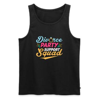 Divorce Party Support Squad Divorcee Ex-Wife Women - Men's Premium Organic Tank Top - black - Front - Michal (187cm)