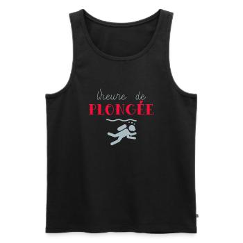 l'heure de plongée - Débardeur bio Premium Homme - noir - Devant - Michal (187cm)