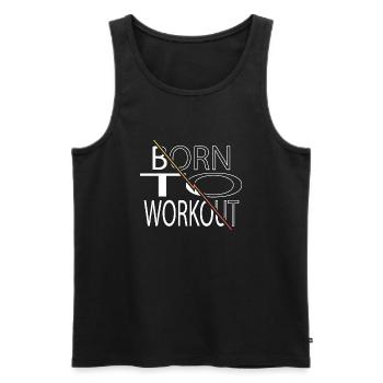 humor white defensive awesome bday sayings - Männer Premium Bio Tank Top - Schwarz - Vorne - Michal (187cm)