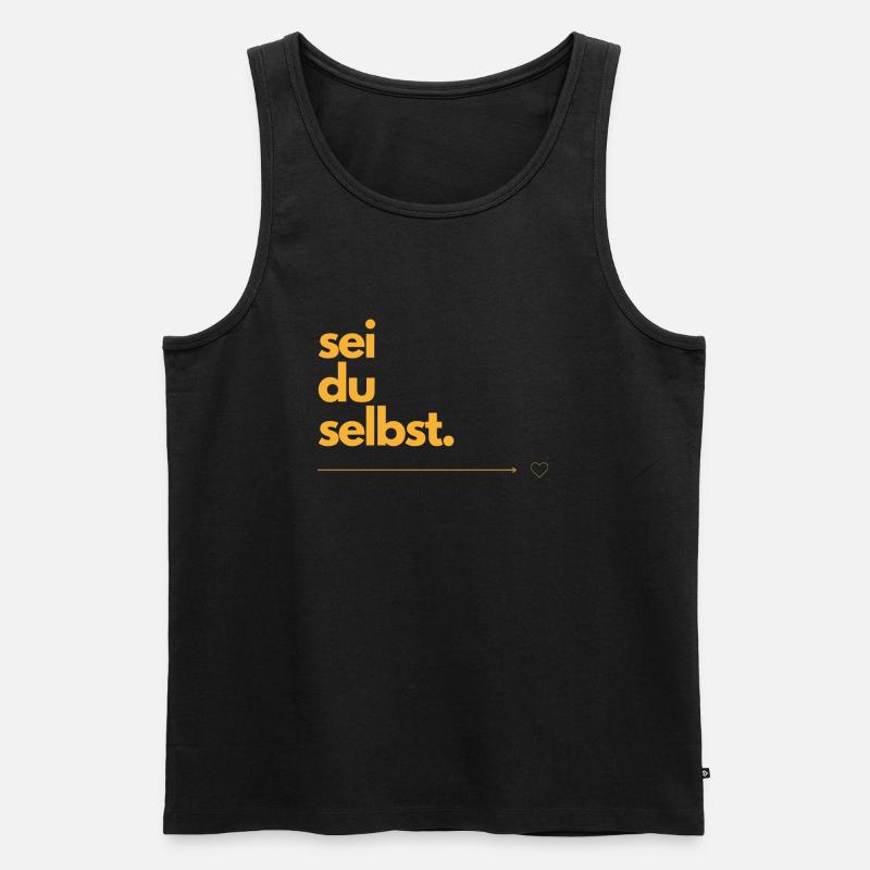 Sei du selbst - Männer Premium Bio Tank Top - Schwarz