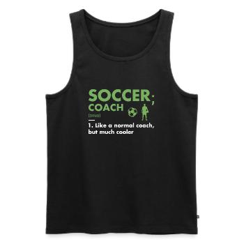 Sport Coach Definition Soccer - Männer Premium Bio Tank Top - Schwarz - Vorne - Michal (187cm)