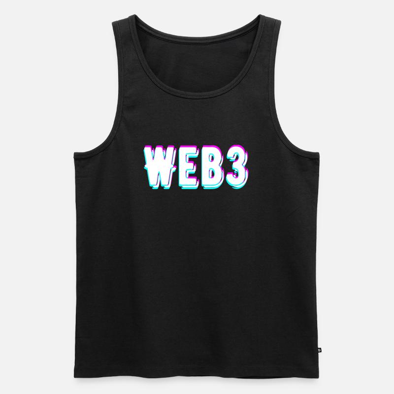 Web3 - Männer Premium Bio Tank Top - Schwarz