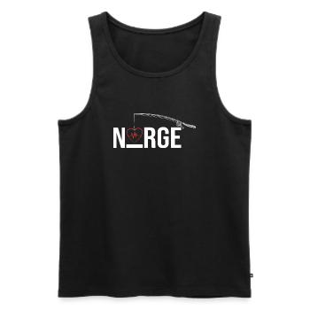 Norge Love small - Männer Premium Bio Tank Top - Schwarz - Vorne - Michal (187cm)