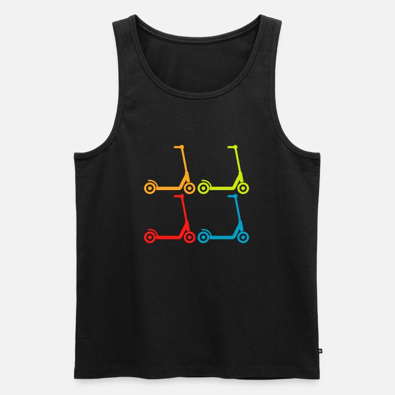 E-Scooter E-Roller Scooter - Männer Premium Bio Tank Top - Schwarz