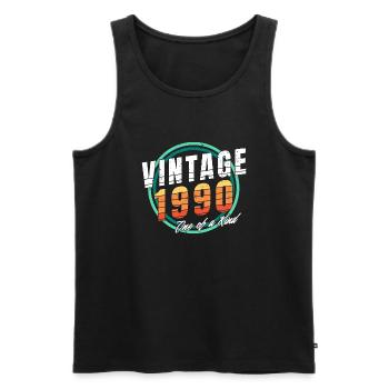 Chemise vintage 1990 pour homme femme 33 ans 33ème - Débardeur bio Premium Homme - noir - Devant - Michal (187cm)