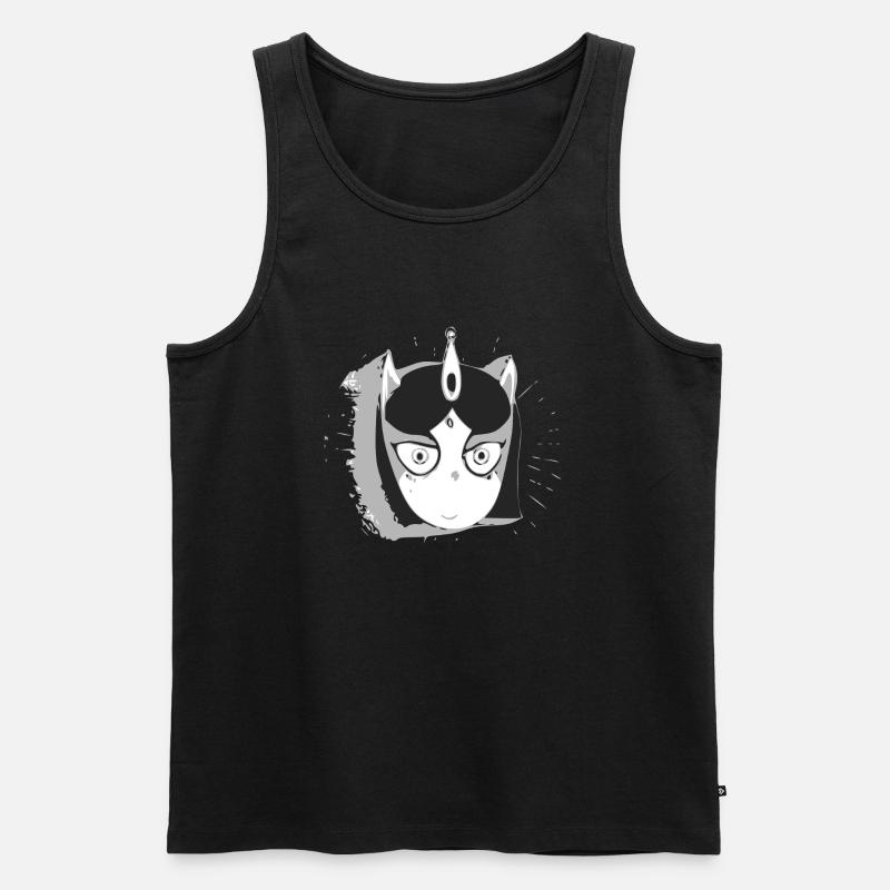Madame Einhorn - Männer Premium Bio Tank Top - Schwarz