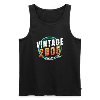Vintage 2005 Shirt für Herren Frauen 18 Jahre 18. - Männer Premium Bio Tank Top - Schwarz - Vorne - Michal (187cm)