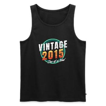 Chemise vintage 2015 pour homme femme 8 ans 8ème - Débardeur bio Premium Homme - noir - Devant - Michal (187cm)