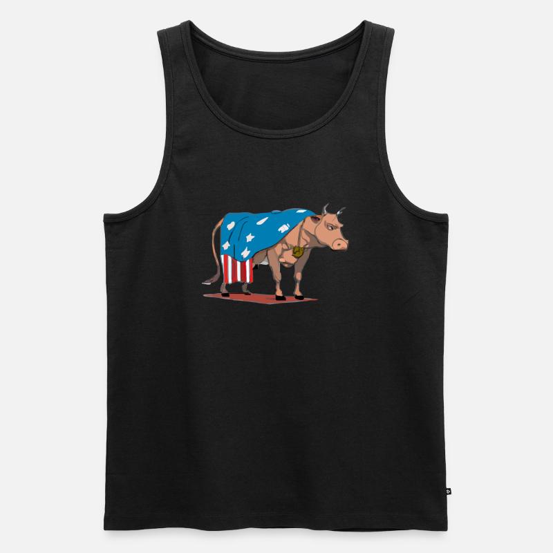 Ecki die Kuh - Männer Premium Bio Tank Top - Schwarz
