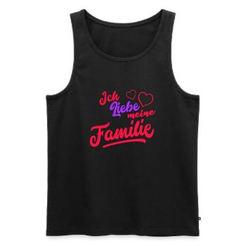 Ich liebe meine Familie - Männer Premium Bio Tank Top - Schwarz - Vorne - Michal (187cm)