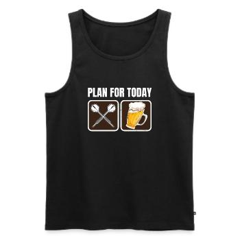 Darts Hobby Plan For Today Darts Player - Männer Premium Bio Tank Top - Schwarz - Vorne - Michal (187cm)