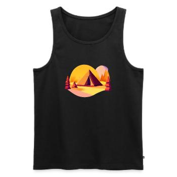 Camping Wohnwagen Camp Geschenk Zelten Wohnmobil - Männer Premium Bio Tank Top - Schwarz - Vorne - Michal (187cm)