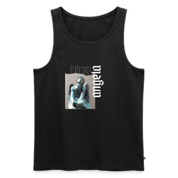 Engel Blau Gedanken Teufel Geschenkidee - Männer Premium Bio Tank Top - Schwarz - Vorne - AI Model Male 178 light (178cm)