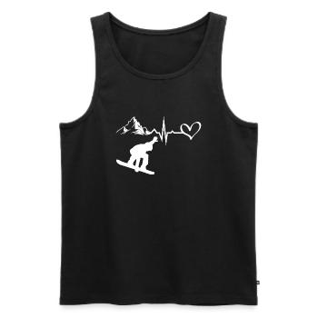 Snowboarder Wintersport Schnee - Männer Premium Bio Tank Top - Schwarz - Vorne - AI Model Male 178 light (178cm)