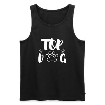 TOP DOG - Men's Premium Organic Tank Top - black - Front - AI Model Male 178 light (178cm)