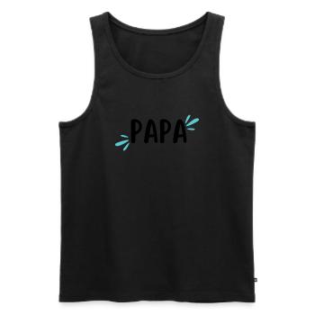 dad - Men's Premium Organic Tank Top - black - Front - AI Model Male 178 light (178cm)