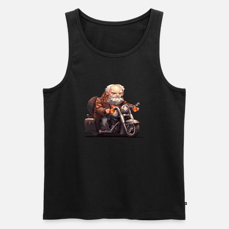 GRUMPY GAMMEL MAND - Herre Premium økologisk tanktop - sort