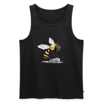 Zazi die Biene - Männer Premium Bio Tank Top - Schwarz - Vorne - AI Model Male 178 light (178cm)