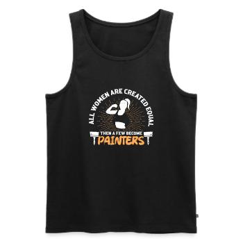 All Women Are Created Equal Then A Few Become Pain - Männer Premium Bio Tank Top - Schwarz - Vorne - Michal (187cm)