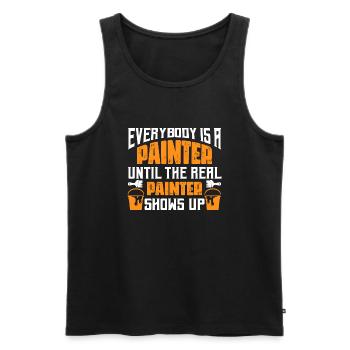 Everybody Is A Painter Until The Real Painter Show - Men's Premium Organic Tank Top - black - Front - AI Model Male 178 light (178cm)