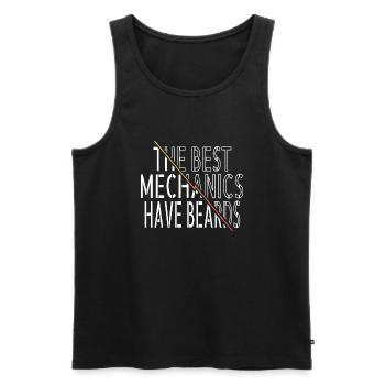 baseballgifts mechanics baseballhoodie - Männer Premium Bio Tank Top - Schwarz - Vorne - AI Model Male 178 light (178cm)