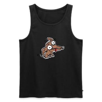 Dog Drawing - Men's Premium Organic Tank Top - black - Front - AI Model Male 178 light (178cm)