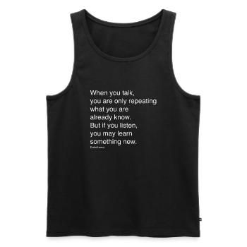 Wenn du sprichst - Männer Premium Bio Tank Top - Schwarz - Vorne - Michal (187cm)