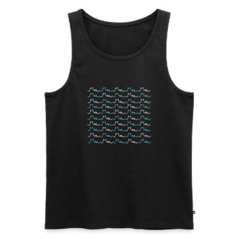 Meer Typografie - Männer Premium Bio Tank Top - Schwarz - Vorne - AI Model Male 178 light (178cm)