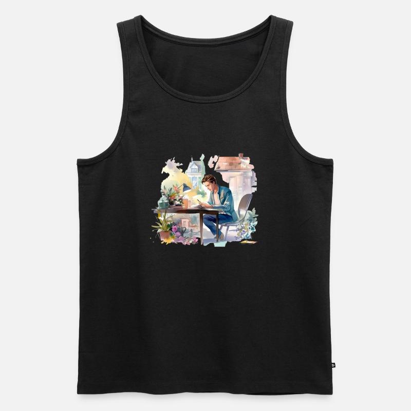 Alone without you - Men's Premium Organic Tank Top - black