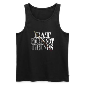gift biker shirt dabbing sayings love scary - Männer Premium Bio Tank Top - Schwarz - Vorne - AI Model Male 178 light (178cm)