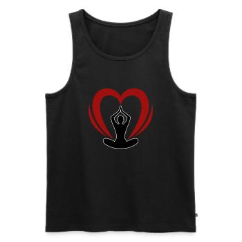 Joga - Männer Premium Bio Tank Top - Schwarz - Vorne - Michal (187cm)
