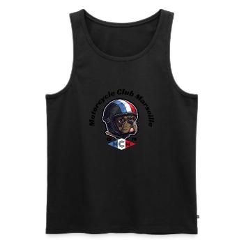 French Motor Bully - Männer Premium Bio Tank Top - Schwarz - Vorne - AI Model Male 178 light (178cm)